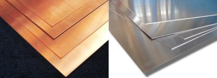LAMINAS DE COBRE, ALUMINIO E INOXIDABLE